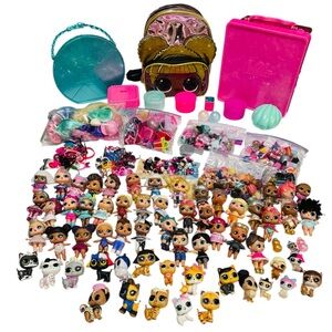 LOL Surprise Lot Dolls, Minis, Pets, Babies, Backpack, Storage Containers, Shoes